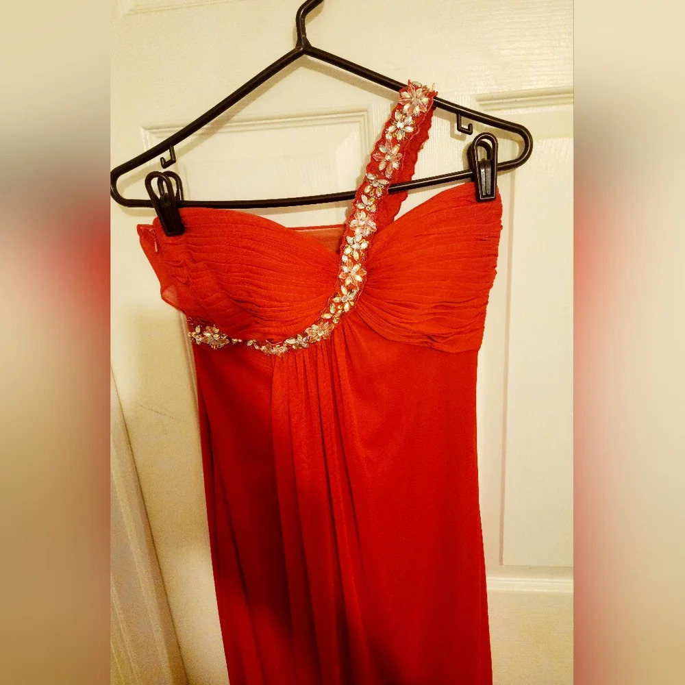 Stunning Cache Beaded One Shoulder Gown, Sz 4